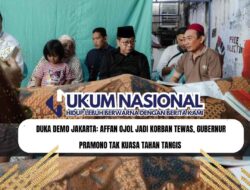 Duka Demo Jakarta: Affan Ojol Jadi Korban Tewas, Gubernur Pramono Tak Kuasa Tahan Tangis