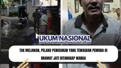 Tak Melawan, Pelaku Penusukan yang Tewaskan Pemuda di Kramat Jati Ditangkap Warga