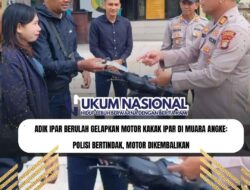 Adik Ipar Berulah Gelapkan Motor Kakak Ipar di Muara Angke: Polisi Bertindak, Motor Dikembalikan