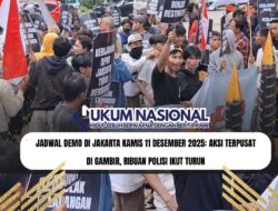 JADWAL Demo di Jakarta Kamis 11 Desember 2025: Aksi Terpusat di Gambir, Ribuan Polisi Ikut Turun