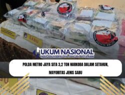 Polda Metro Jaya Sita 3,2 Ton Narkoba Dalam Setahun, Mayoritas Jenis Sabu