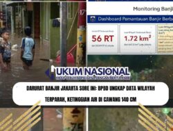 DARURAT Banjir Jakarta Sore Ini: BPBD Ungkap Data Wilayah Terparah, Ketinggian Air di Cawang 140 Cm