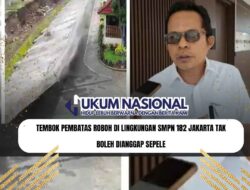 Tembok Pembatas Roboh di Lingkungan SMPN 182 Jakarta Tak Boleh Dianggap Sepele