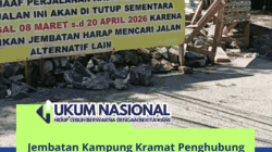 Jembatan Kampung Kramat Penghubung Jaktim-Bekasi yang Amblas Mulai Diperbaiki