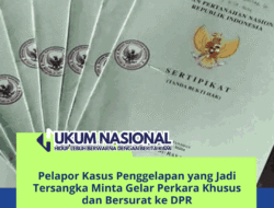Pelapor Kasus Penggelapan yang Jadi Tersangka Minta Gelar Perkara Khusus dan Bersurat ke DPR
