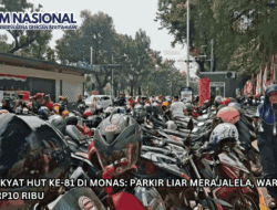 Pesta Rakyat HUT ke-81 di Monas: Parkir Liar Merajalela, Warga Ditarik Rp10 Ribu