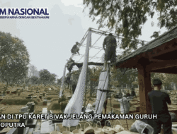 Persiapan di TPU Karet Bivak Jelang Pemakaman Guruh Soekarnoputra