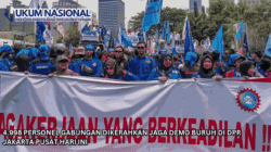 4.998 Personel Gabungan Dikerahkan Jaga Demo Buruh di DPR Jakarta Pusat Hari Ini